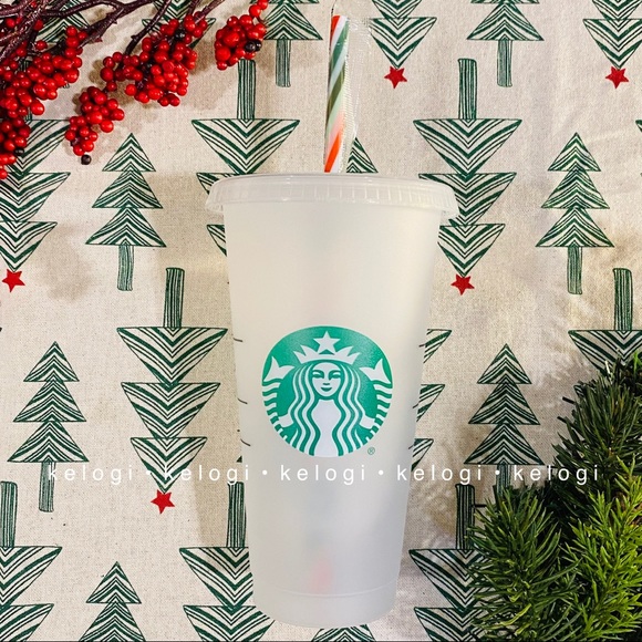 ✨NEW✨Starbucks Cold Cup & Holiday Swirl Straw - Picture 2 of 5